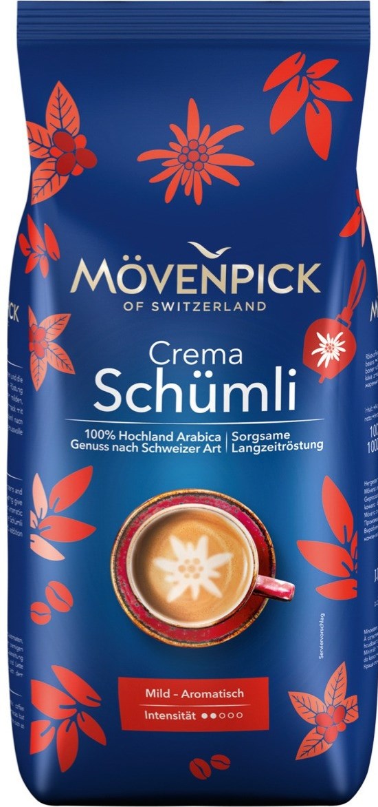 Mövenpick Crema Schumli Whole Bean Coffee, 1 kg