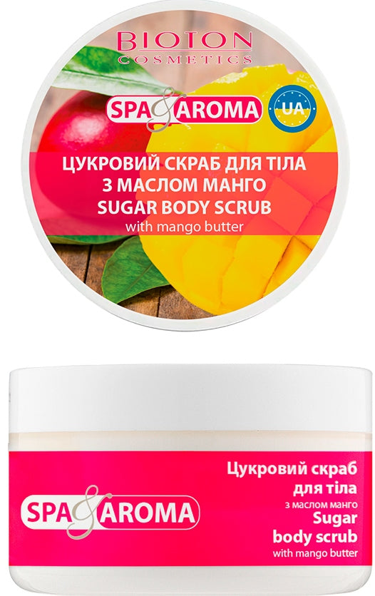 Bioton Cosmetics Spa & Aroma Mango Butter Sugar Body Scrub, 250 mL