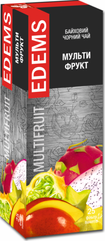 Edems Multifruit Black Tea, 25 Tea Bags, 50 g