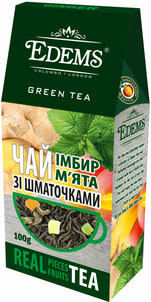 Edems Ginger & Mint Green Loose Leaf Tea, 100 g