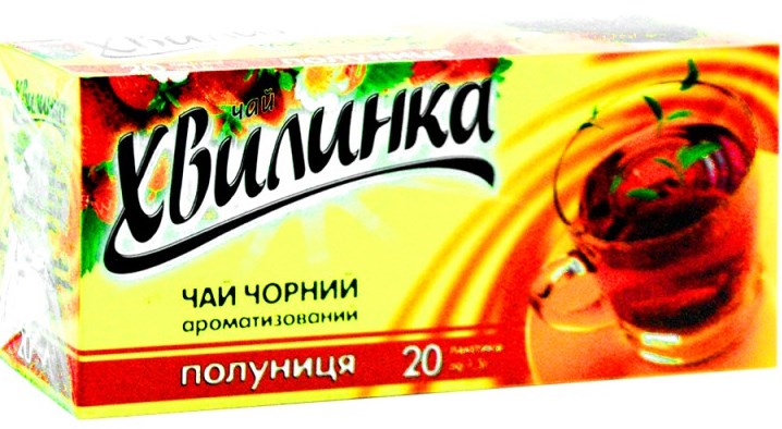 Khvylynka Strawberry Flavored Black Tea, 20 Tea Bags