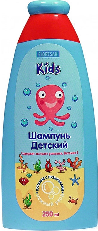 Bioton Cosmetics Floresan Kids Chamomile Extract & Vitamin E Shampoo, 250 mL