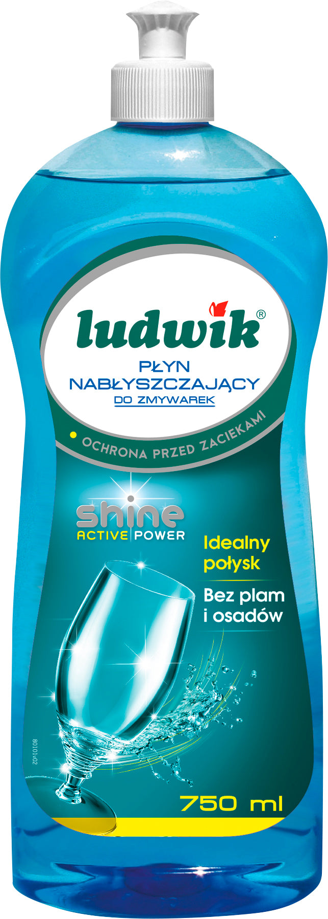 Ludwik Shine Active Power Dishwasher Rinse Aid, 750 mL