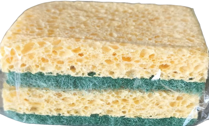 Tofix Cellulose Kitchen Sponges with Scrubbing Fiber, 2 pcs - Image 2