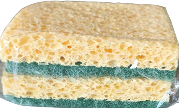 Tofix Cellulose Kitchen Sponges with Scrubbing Fiber, 2 pcs - Image 2