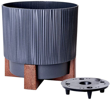 Aleana Oslo Flower Pot with Insert & Stand, Assorted, d 12 cm, 0.7 L - Image 2