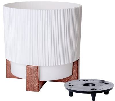 Aleana Oslo Flower Pot with Insert & Stand, Assorted, d 12 cm, 0.7 L - Image 3