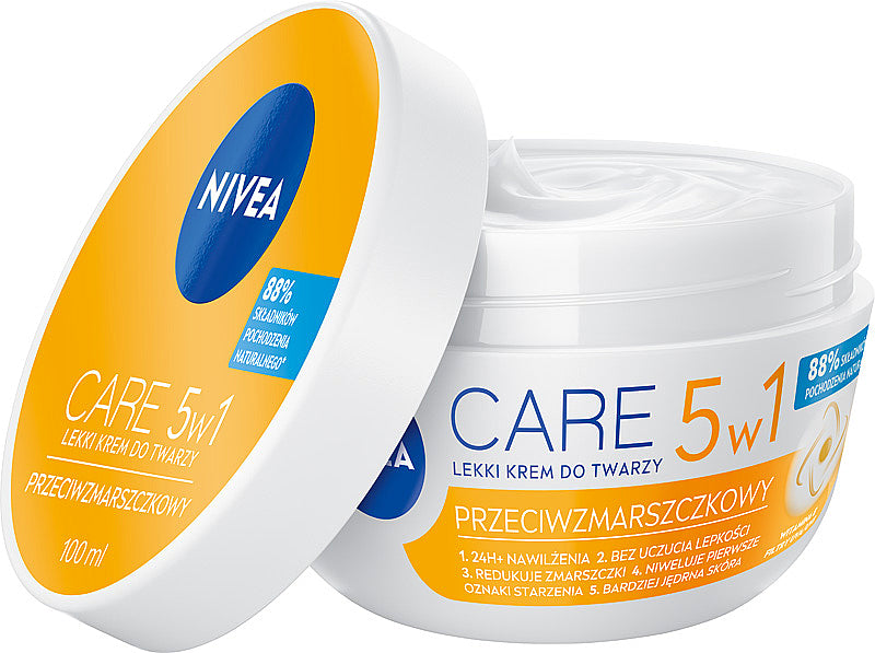 Nivea Care 5-in-1 Anti-Wrinkle Lightweight Face Cream, 100 mL - Image 3