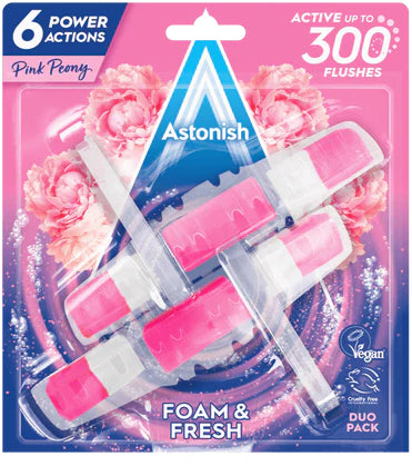 Astonish Pink Peony Toilet Bowl Fresheners, 2 x 40 g