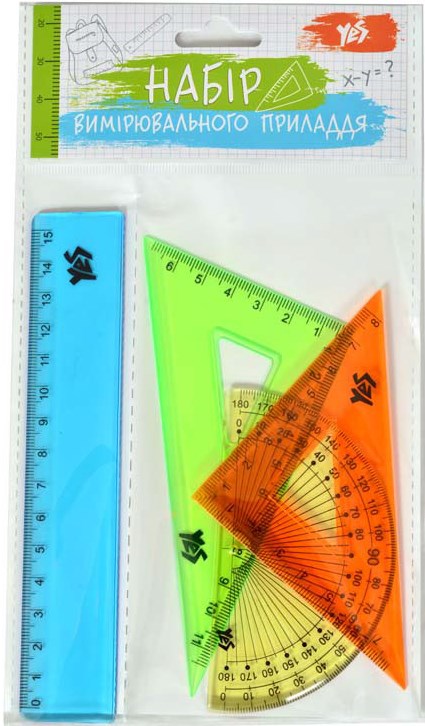 YES 370264 Geometry Set, 4 pcs, 15 cm