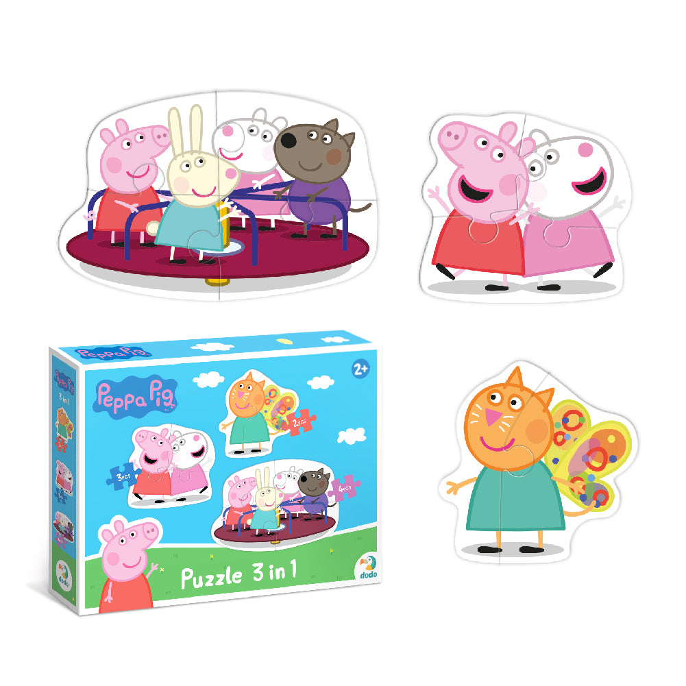 Dodo Peppa Pig 3-in-1 Puzzle, Assorted Designs - Image 3