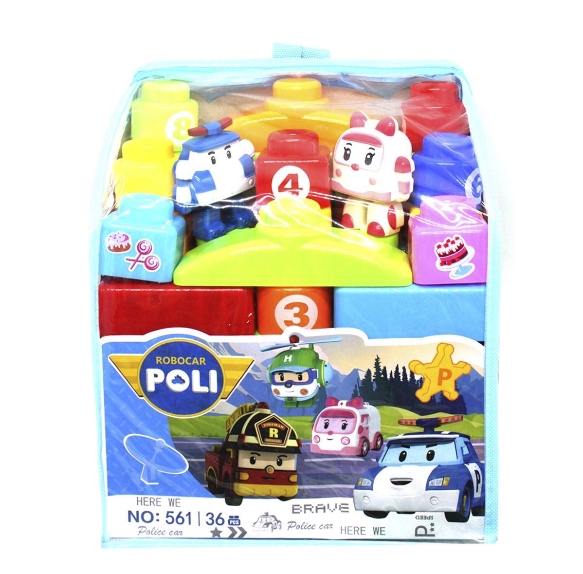 Robocar Poli 561 Building Set in Backpack, 36 pcs