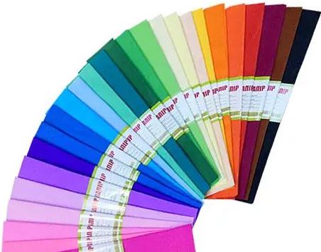 1 Veresnya Colored Corrugated Paper, 50 x 200 cm, Assorted Colors (Price per 1 pc)