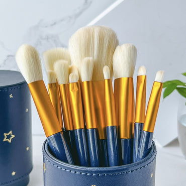 Makeup Brush Set in Blue Star Tube, 12 pcs - Image 2