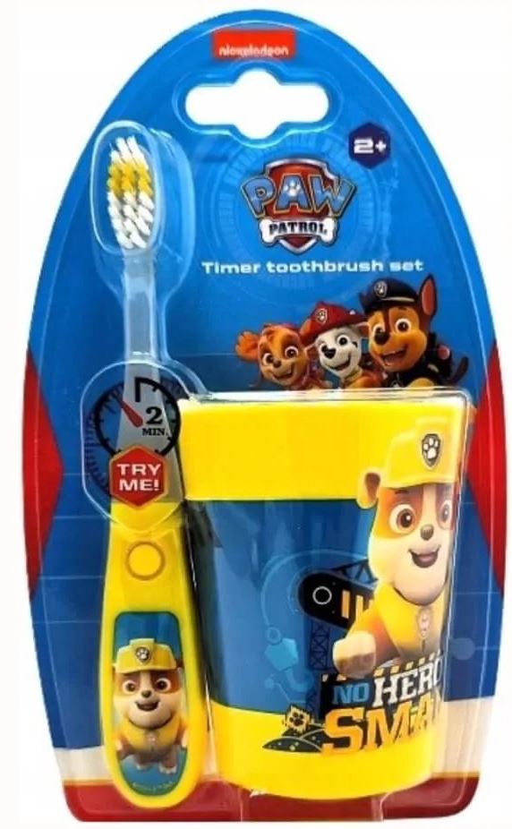 Nickelodeon Paw Patrol Kids' Toothbrush Set with Timer & Cup, Assorted - Image 3