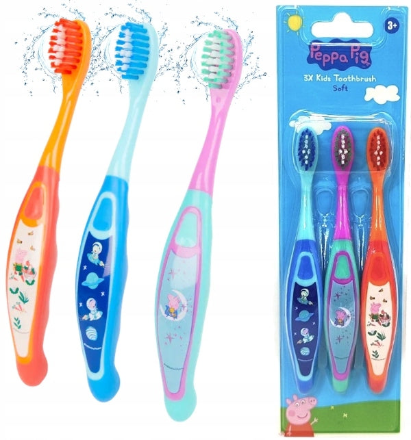 Peppa Pig Kids' Toothbrush Set, 3 pcs
