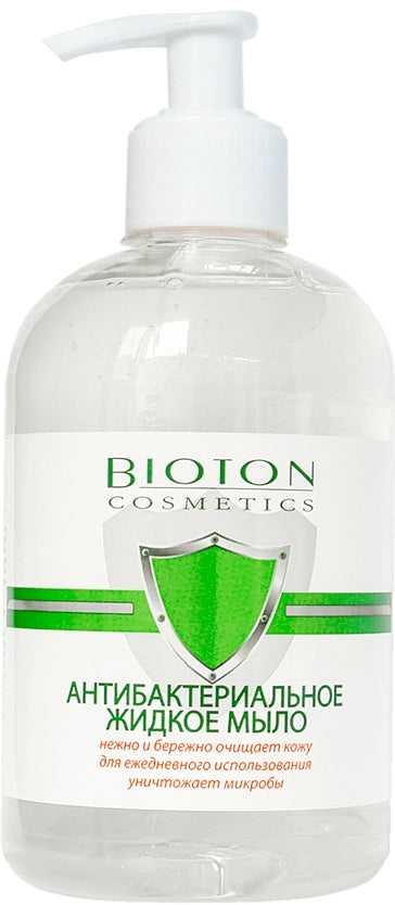 Bioton Clear Aloe Antibacterial Liquid Soap with Pump, 500 mL