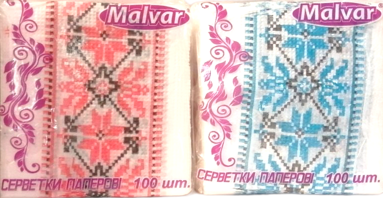 Malvar Embroidery Ornament Napkins, 100 pcs