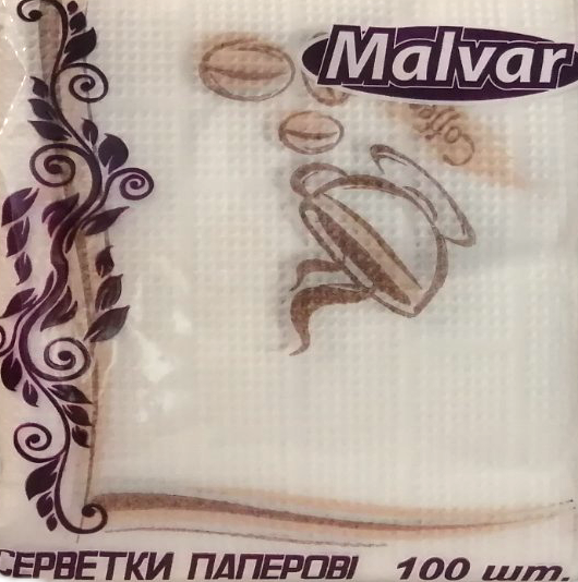 Malvar Coffee Pattern Napkins, 100 pcs