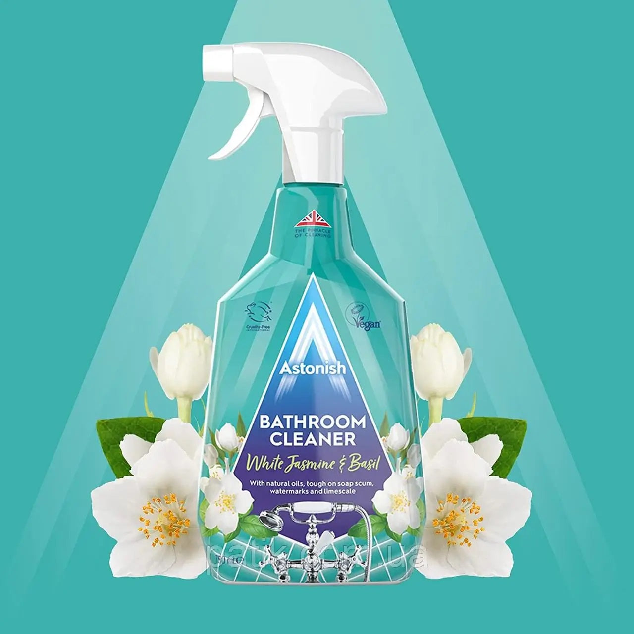 Astonish White Jasmine & Basil Bathroom Cleaner Spray, 750 mL - Image 2