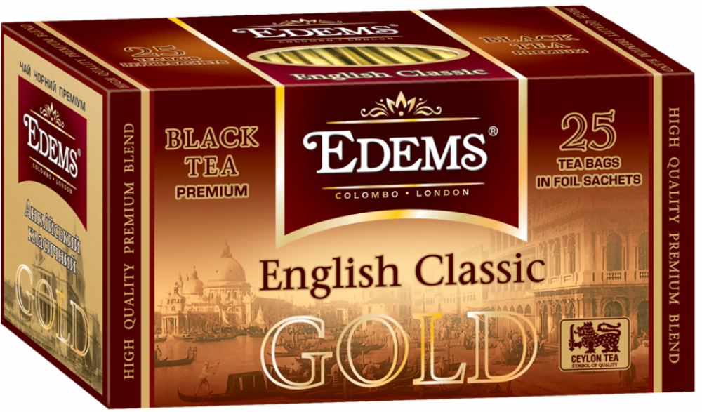 Edems English Classic Gold Black Tea Bags, 25 pcs, 50 g