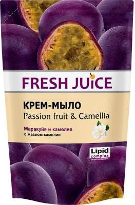 Fresh Juice Passion Fruit & Camellia Liquid Cream Soap Refill Pouch, 460 mL