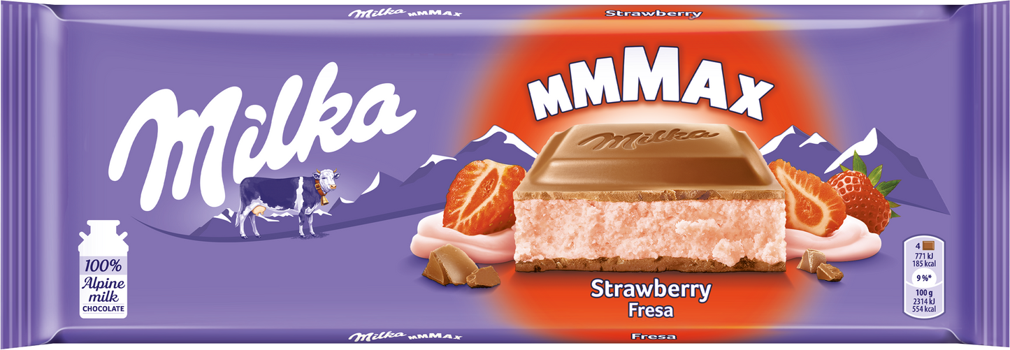 Milka Strawberry Milk Chocolate, 300 g