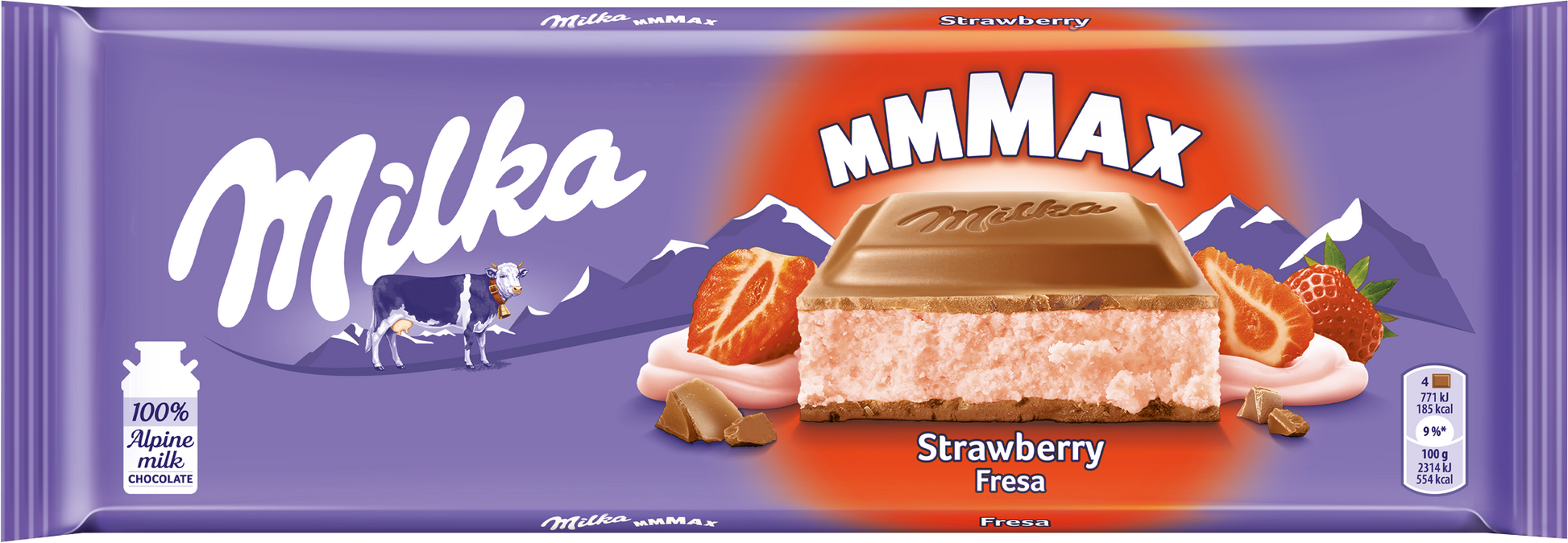 Milka Strawberry Milk Chocolate, 300 g