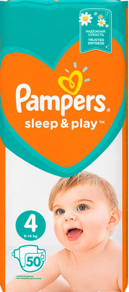 Pampers Sleep & Play Size 4 (Maxi) Baby Diapers, 50 pcs, 8-14 kg