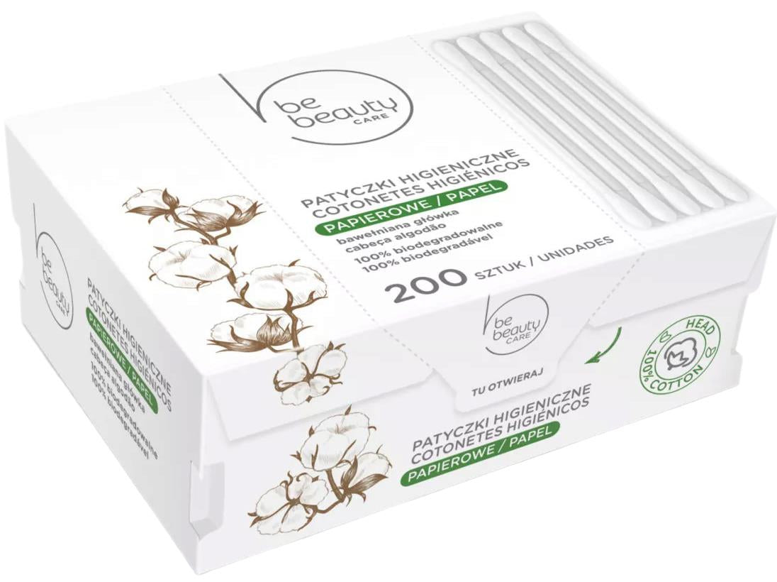 Be Beauty Care Cotton Swabs, Paper Box, 200 pcs