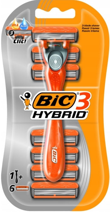 BIC 3 Hybrid Razor with 6 Refill Cartridges