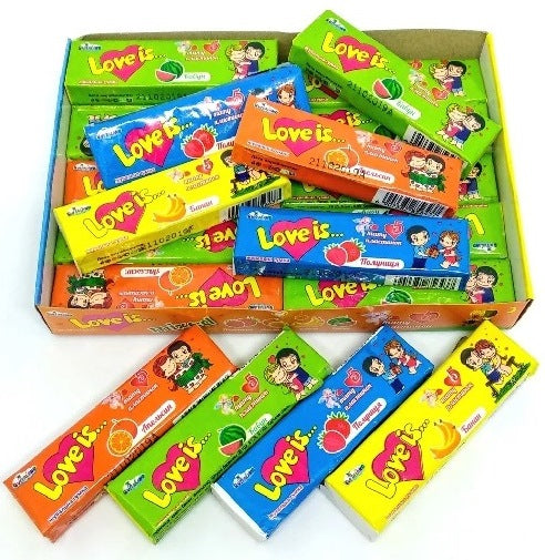 Love Is... Tattoo Mix Chewing Gum, 5 Sticks, 10 g