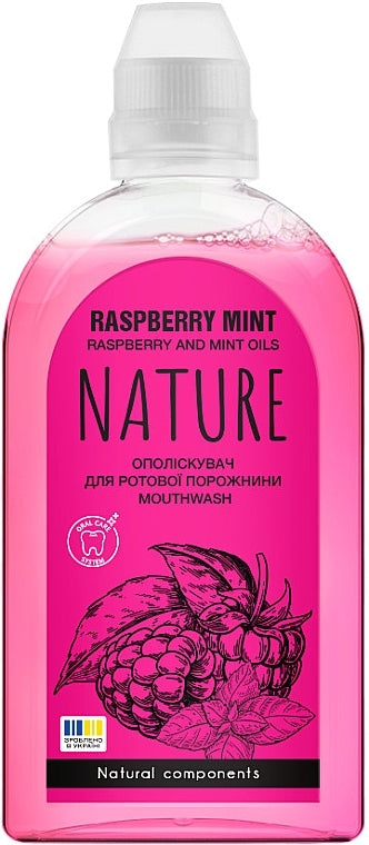 Bioton Cosmetics Nature Raspberry Mint Mouthwash, 350 mL