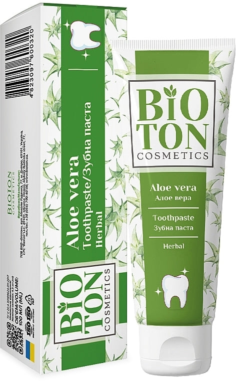 Bioton Cosmetics Aloe Vera Herbal Toothpaste, 100 mL