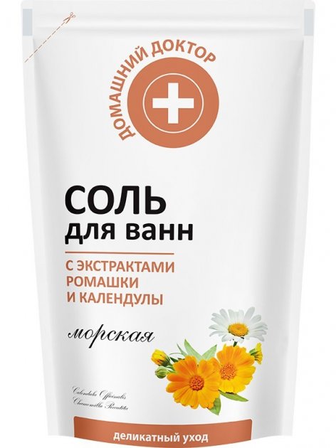 Domashnii Doktor Chamomile & Calendula Bath Salt Refill Pouch, 500 g