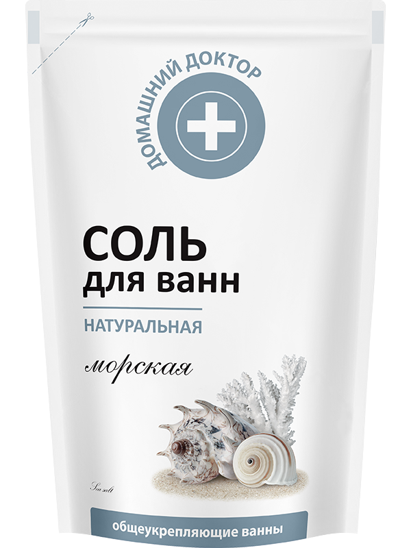 Domashnii Doktor Natural Sea Bath Salt Refill Pouch, 500 g