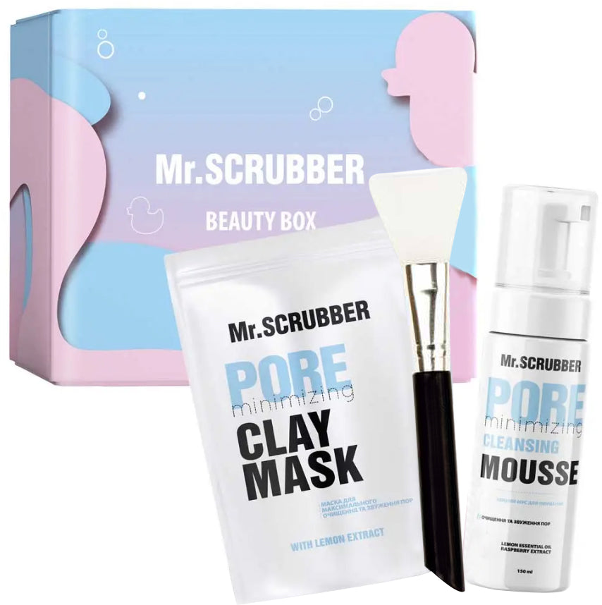 Mr.Scrubber Pure Daily Care Women's Gift Set: Face Mask 150 g + Face Wash Mousse 150 mL + Spatula