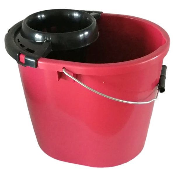 Plastic Mop Bucket with Wringer, 12 L