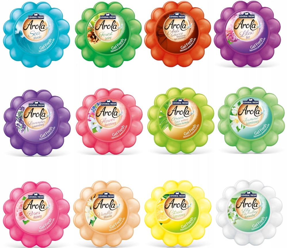 General Fresh Arola Gel Air Freshener, Assorted, 150 g