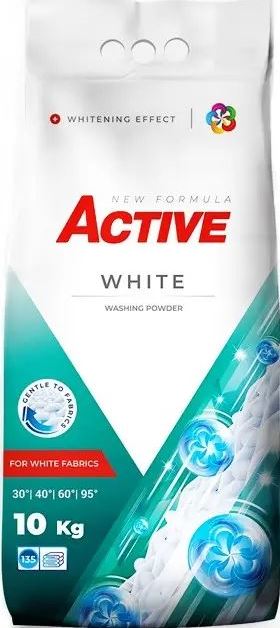 Active White Laundry Detergent Powder, 135 Loads, 10 kg