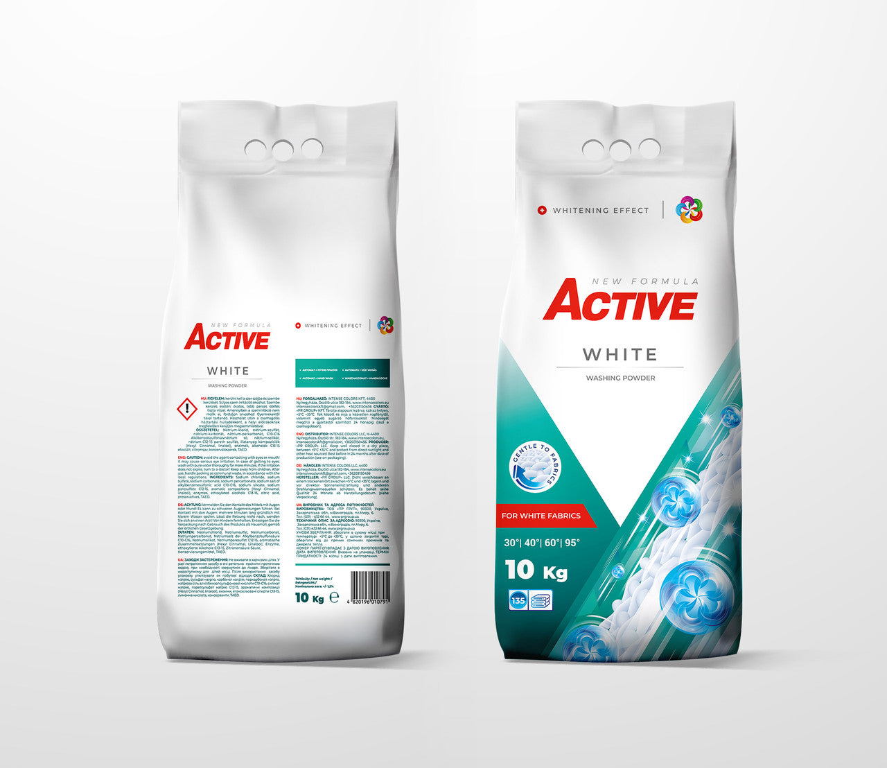 Active White Laundry Detergent Powder, 135 Loads, 10 kg - Image 2