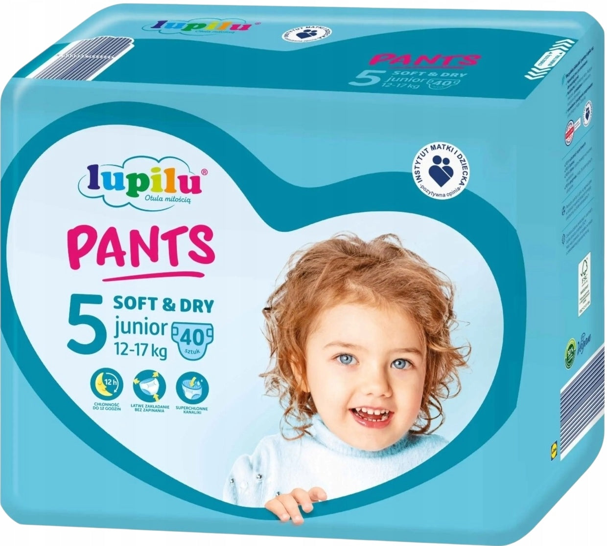 Lupilu Soft & Dry Size 5 Baby Pull-Up Diaper Pants, 12-17 kg, 40 pcs