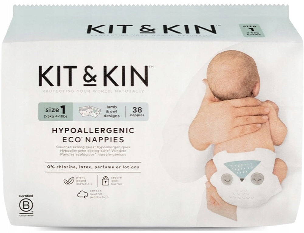 Kit & Kin Size 1 Baby Diapers, 2-5 kg, 38 pcs