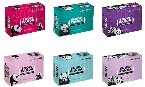Snizhna Panda Cosmetic Tissues Box, 60 sheets - Image 3