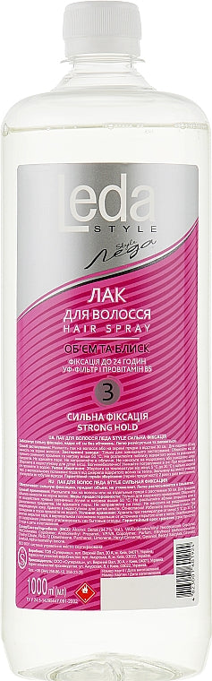 Leda Style Strong Hold 3 Hair Spray, 1000 mL