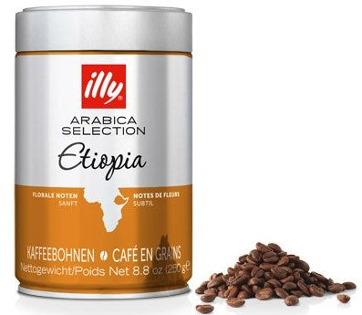 ILLY Ethiopia Monoarabica Whole Bean Coffee, 250 g