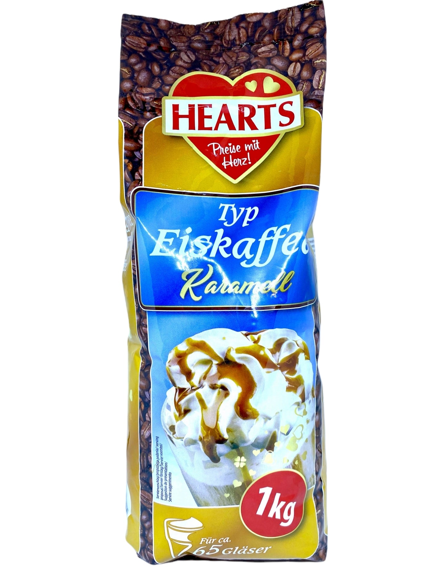 Cappuccino HEARTS Eiskaffee Karamell Instant Coffee, 1 kg - Image 2