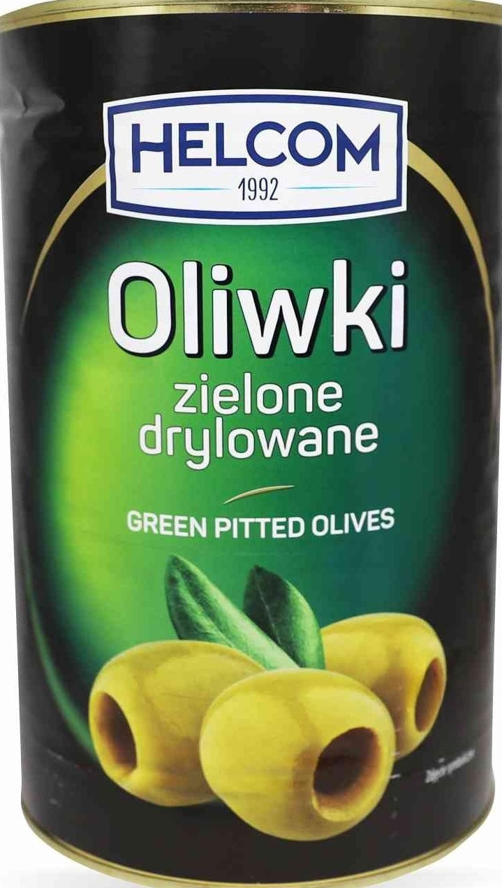 Helcom Pitted Green Olives in Can, 4.15 kg
