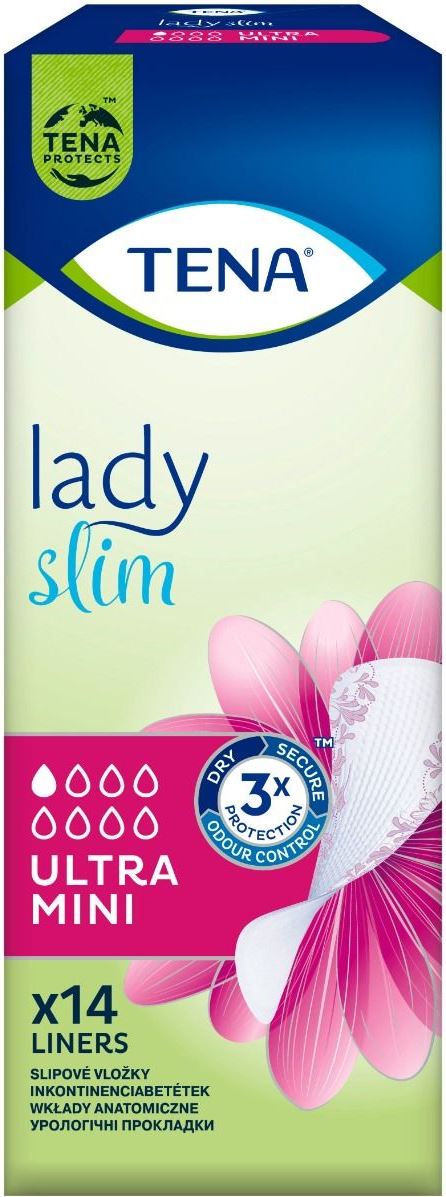 Tena Lady Slim Ultra Mini 1-Drop Urological Pads, 14 pcs