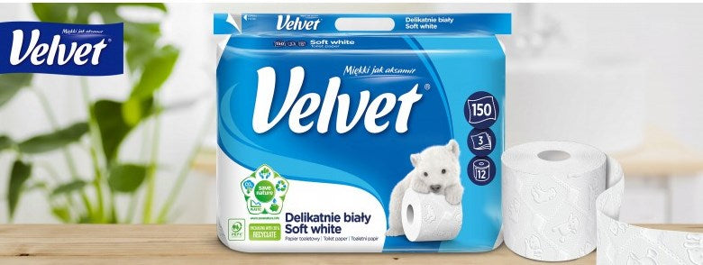 Velvet Soft & White 3-Ply Toilet Paper, 12 Rolls - Image 3